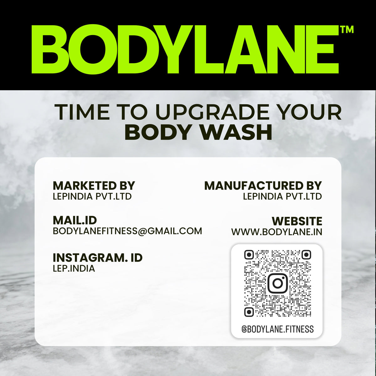 Bodylane Recovery Body Wash – Post-Workout Care (200ml) - BODYLANE